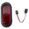 Truck-Lite Led, Red, Oval, 26 Diode, Stop/Turn/Tail, Black Grommet Mount Forget S.S., Straight Pl-3 60050R3 - alternate 2